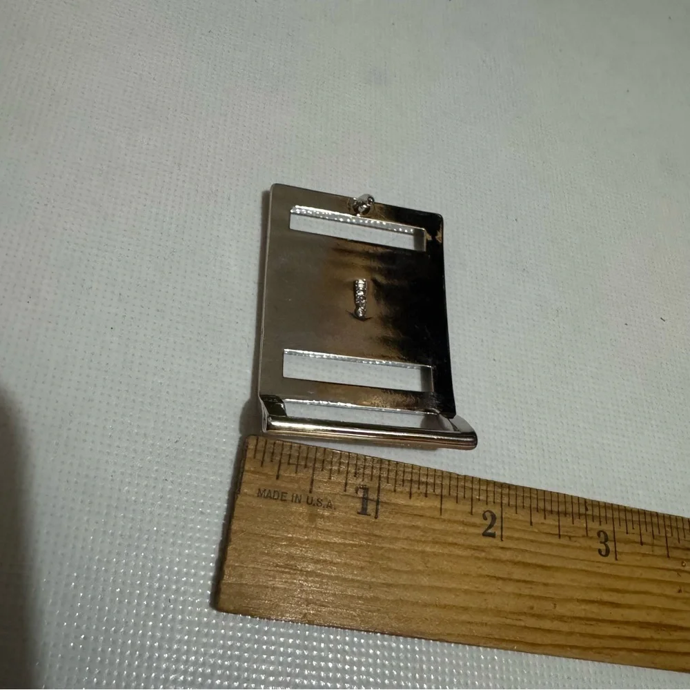 Silver‎ Black Belt Buckle Letter D Initial Classic Business Casual Office Career